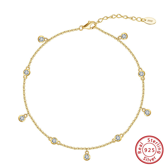 Women's Original Zirconium Pendant Simple Anklet