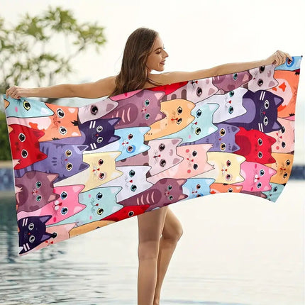 Kreatiewe Drukwerk Mikrovesel Strandsanddoek