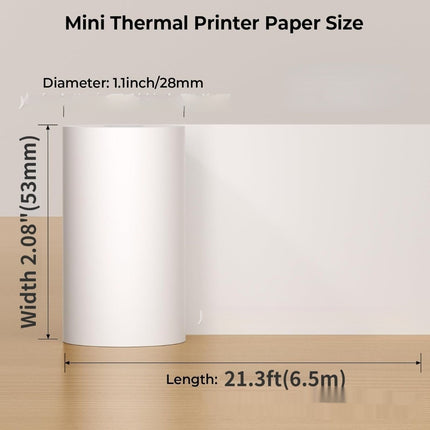 53 mm Wit Tien Jaar Termo-sensitiewe Drukpapier