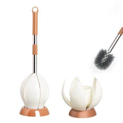 Soft Bristle Toilet Brush Holder Included Sturdy Easy Clean Home Bathroom Silicone Toilet Cleaning Brushes With Stand Waterproof