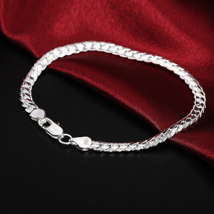Versilwerde Volledige Syprofiel-kettingarmband — Stylvol En Modieus