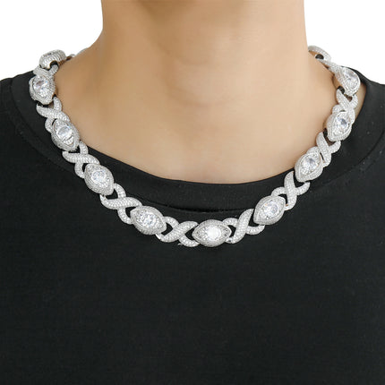 Micro-pave Zircon Personalized Hip-Hop Mens Necklace