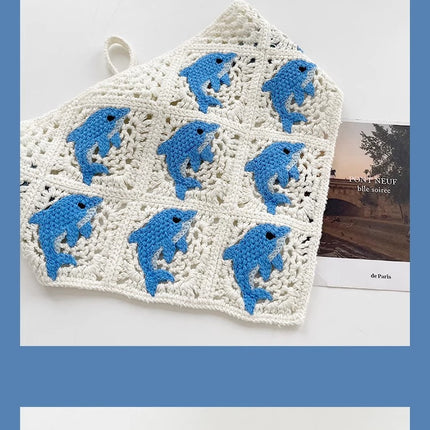 Warm Meisie Styl Nuwe Dolfyn Gebreide Driehoekige Binder Vroue