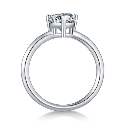 Peervormige Moissanite Met Topgehalte Moissanite Luukse En Modieuse Ligluukse Juweliersware Silwerring S925 Silwer Geëlektroneer Met Platinum