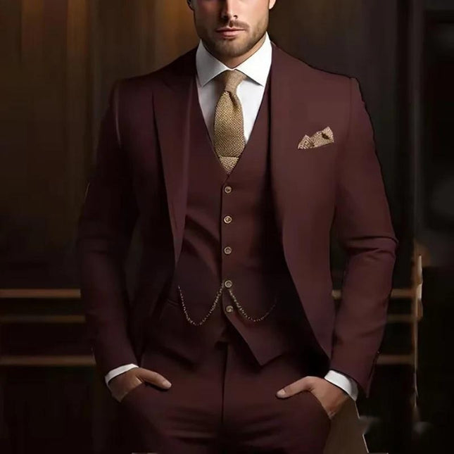 Men's High-grade Gentleman Temperament Slim Suit