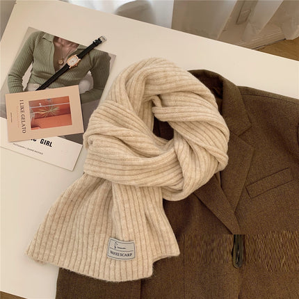 Women's Fashion All Match Solid Color Woolen Scarf
