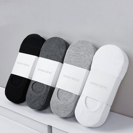 Women's Solid Color Silicone Low Top Invisible Socks