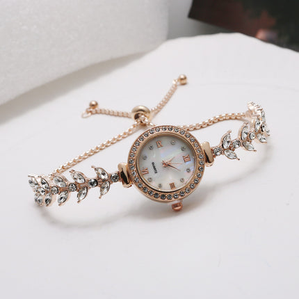 Eenvoudige Mode Temperamentele Armband Dameshorlosie Uittrek