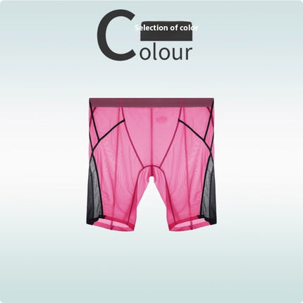 Ice Silk Sports Underpants Men's Non-trace Wear Leg Quick Dry Plus Long Wear Crotch