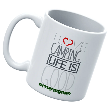 I Love Camping In The Woods White Coffee Mug