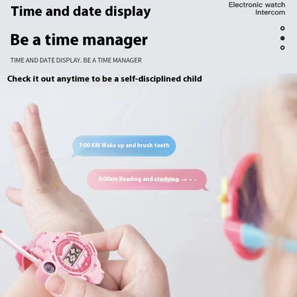 'n Paar Kinderspeelding-Walkie-talkie Horlosie Langafstand HD Draadlose Oproep