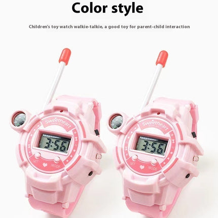 'n Paar Kinderspeelding-Walkie-talkie Horlosie Langafstand HD Draadlose Oproep