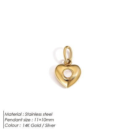 Stainless Steel Necklace Ring Earrings And Pendant With Full Hearts And Diamonds