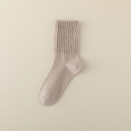 Autumn And Winter Cotton Socks Korean Style Girl Mid-calf Length