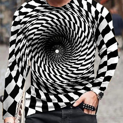 Trendy Hip-hop Gradient Swirl Retro T-shirt