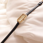 Light Gold Leather Belt E