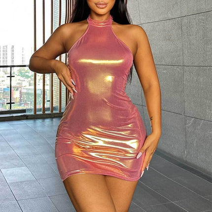 Women's Graceful And Fashionable Glossy Sheath Tight Skirt