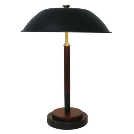 Hoë Kwaliteit Hotel Europese Moderne Bedkassie Dekor Lig Led Tafel Lamp, Cosmiclume Swart Sambreelvormige Tafellamp - Okkerneuthout - Brons 110V