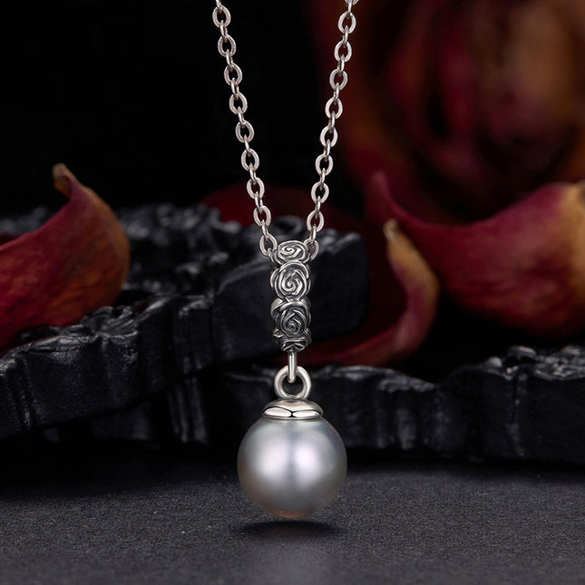 Rose Black Pearl Diy Pendant Parts