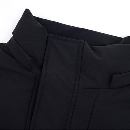 Color Collision Design Velcro Bread Suit Hooded Cotton Jacket