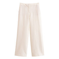 Short Sleeve Double Breasted Top High Waist Trousers
