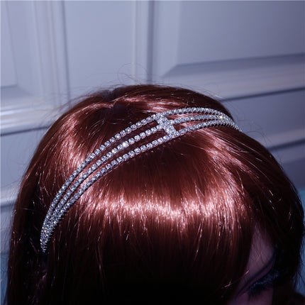 Nuwe Strass Hoofbedekking Eenvoudige Waterdruppel Voorkopketting Bruids
