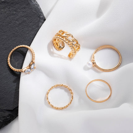 New Butterfly Pearl Ring Set Ins Same Style