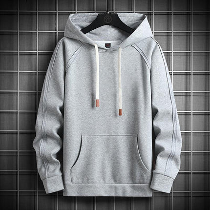 Heavy Cotton Hooded Sweater Men's Simple Solid Color