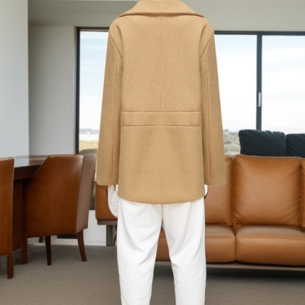 Men's Mid-length Long Sleeve Woolen Coat