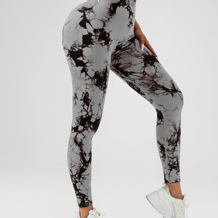3 Pack Women's Scrunch Workout Leggings, High Waisted Butt Lifting Tie-dye V Back Waist Seamless Gym Yoga Leggings, Workout Leggings For Women Jada Leggings