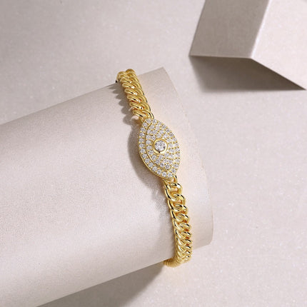 Gestel Met Topgehalte Moissanite, Is Hierdie Luukse En Modieuse Lig Luukse Tendens Juweliersware Silwer Armband S925 Silwer-verguld Met Goud