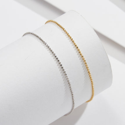 S925 Sterling Silwer Ronde Krale Enkelband Vroulike Strand Voetversierings