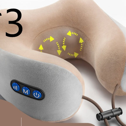 Gold U-type Massage Pillow Multi-function Shoulder Cervical Car Neck Guard