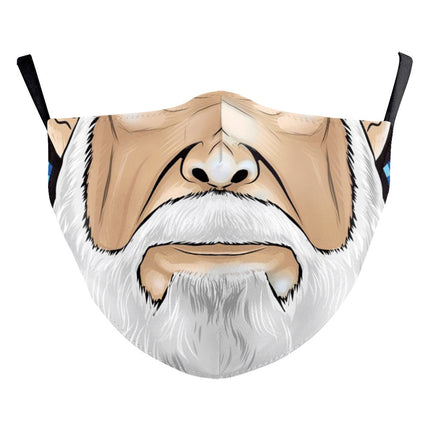 Halloween Digital Printing Funny Horror Face Double Layer Dust Mask
