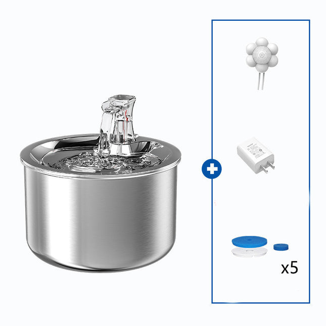 All Stainless Steel Cat Automatic Over-circulating Water Dispenser
