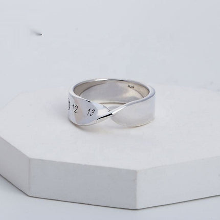 Simple Design Ring Wide 925 Sterling Silver For Women