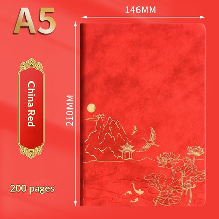 Vintage Chinese Styl Business Kantoor Skryfbehoeftes A5 Notaboek Geskenkboksstel