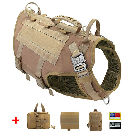 Malinois Large Dog Dog Hand Holding Rope Chest Vest Combat Clothes Dog Leash Dog Backpack Special Training Straps For Going Out