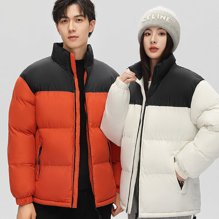 Men's Mid-length Slim-fit Retro Stand-up Collar Cotton-padded Coat