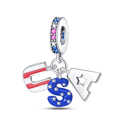 Amerikaanse Styl Versilwerde Selfdoen Armband Kraal