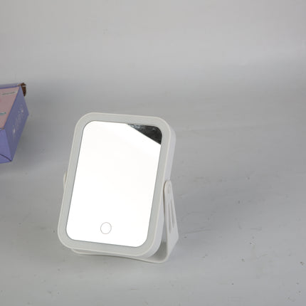 1Pc 10X Magnifying Lighted Makeup Mirror Double Sided Travel Makeup Mirror With 3 Light Colors Touch Screen USB Rechargeable