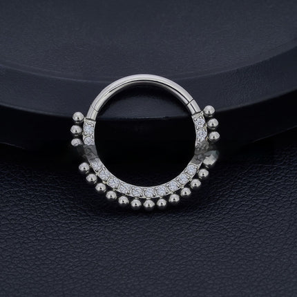 Titaanakooi Neusring Ingelê Half Sirkel Naatlose Piercing-Oorbelle