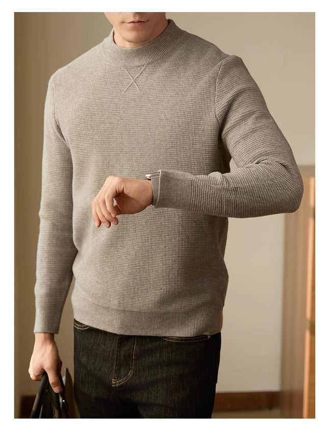 Men's Thickened Long-sleeved Round Neck Simple Casual All-match Sweater