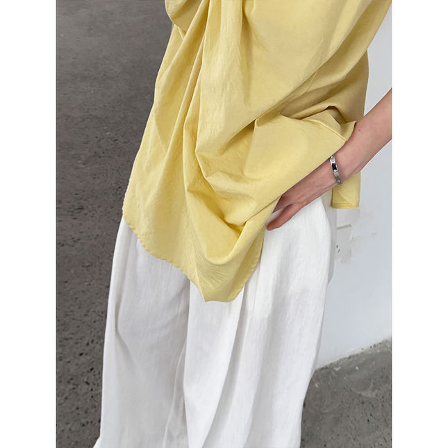 Round Neck Design Three-dimensional Twisted Vest Top