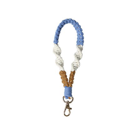 Creative Color Cotton String Woven Keychain Simple Cute Girl Style