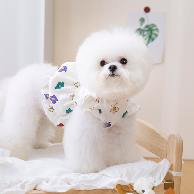 Dog Clothes Lightweight Cute Flower Printed Dress