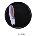 Black violet / 10inch shallow dish