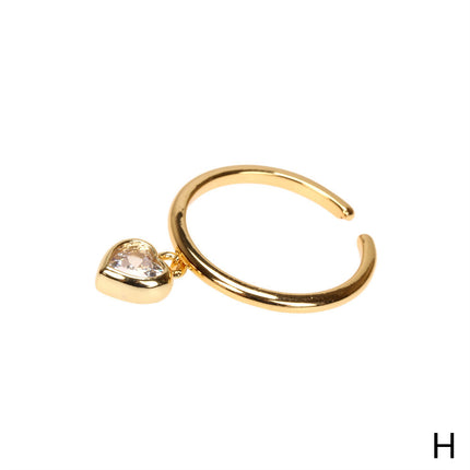 Women's Fashionable Design With Micro Heart-shaped Zircon Ring
