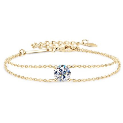 Vierklou Moissanite Armband Veelsydige Silwer Juweliersware