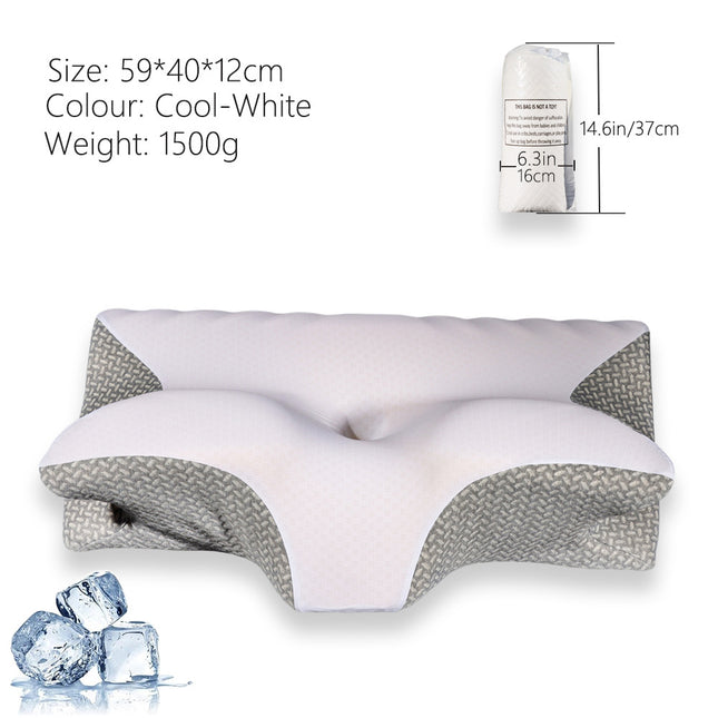 Memory Pillow Slow Rebound Shaped Pillow Core Cervical Support Type Ox Horn Pillow